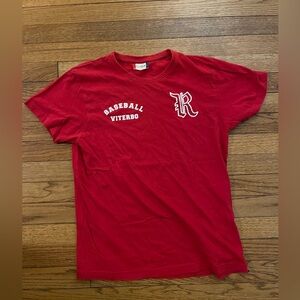 Red Viterbo Baseball T-Shirt Medium